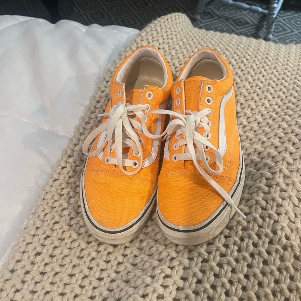Neon Orange Vans. Barely worn